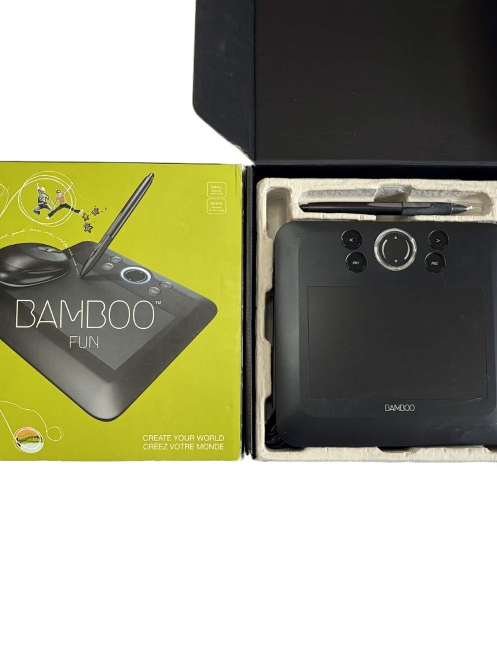 Wacom Bamboo Fun CTE-450K USB Drawing Tablet Pen & Mouse Complete In Box